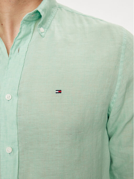 Tommy Hilfiger Tommy Hilfiger Πουκάμισο MW0MW34602 Πράσινο Regular Fit