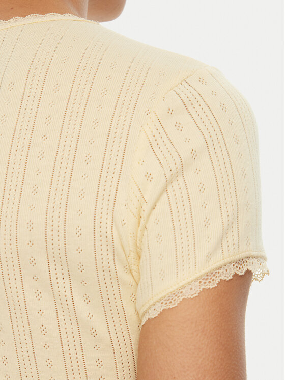 Tommy Jeans Tommy Jeans T-krekls DW0DW19493 Dzeltens Slim Fit