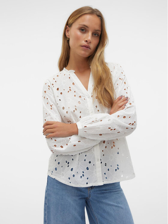 Vero Moda Vero Moda Hemd Ida 10303333 Weiß Regular Fit
