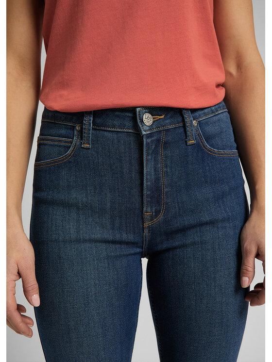 Lee Lee Jeansy SCARLETT HIGH Niebieski Skinny Fit