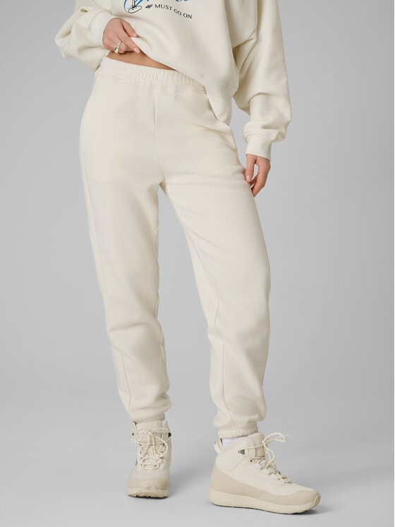 4F 4F Spodnie dresowe WINTER CLUB Kremowy Regular Fit