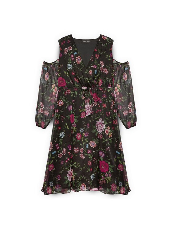 Fiorella Rubino Fiorella Rubino Vestito da giorno 7028T001879N0Z6 Nero A-Line Fit