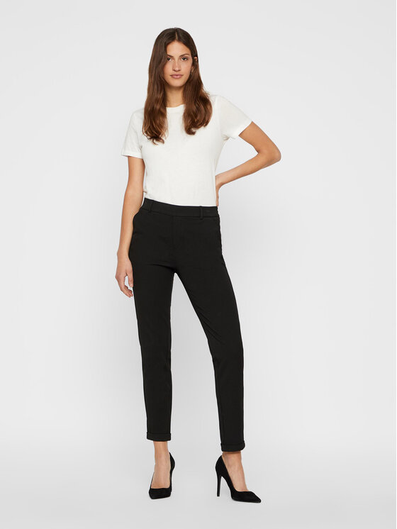 Vero Moda Vero Moda Chinosy Maya 10225280 Czarny Regular Fit