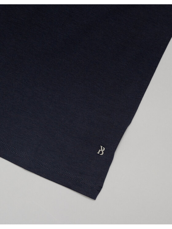 Borgio Borgio T-Shirt gerbini Granatowy Slim Fit