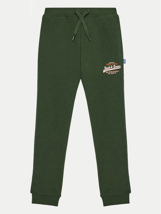 Jack&Jones Junior Teplákové nohavice Logo 12258851 Zelená Slim Fit