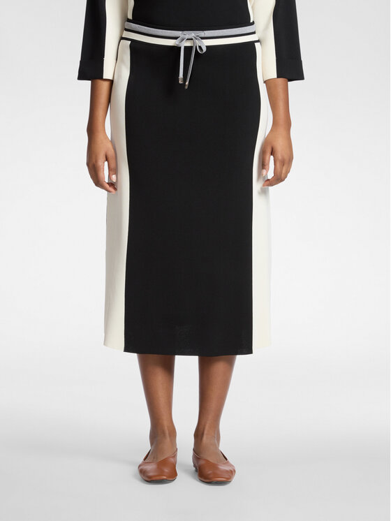 Elena Mirò Elena Mirò Gonna midi 1626Z000060N0B3 Nero Regular Fit