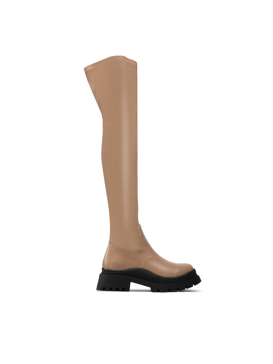 DeeZee Stivali sopra il ginocchio ZAL13125-1 Beige, taglia : 39