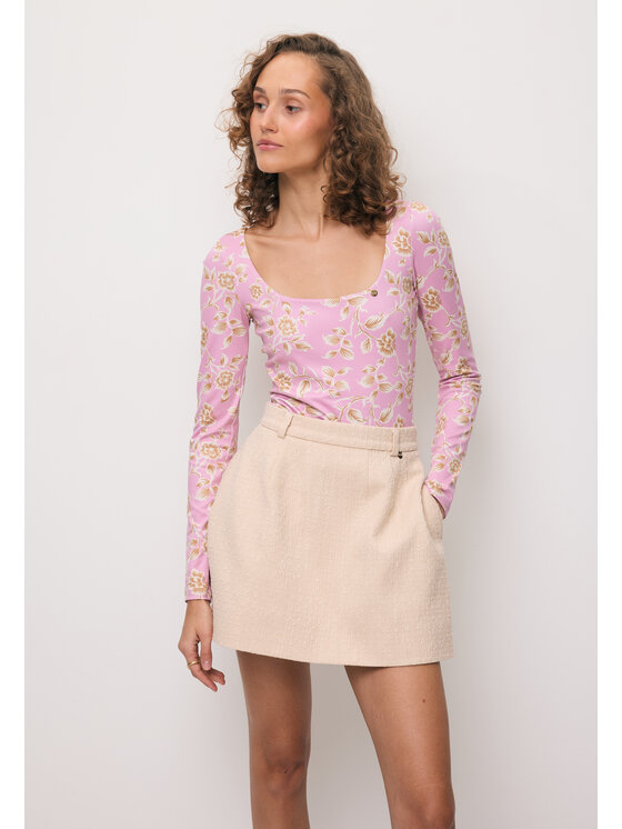 BIZUU BIZUU Spódnica mini BREDA Beżowy Standard Fit