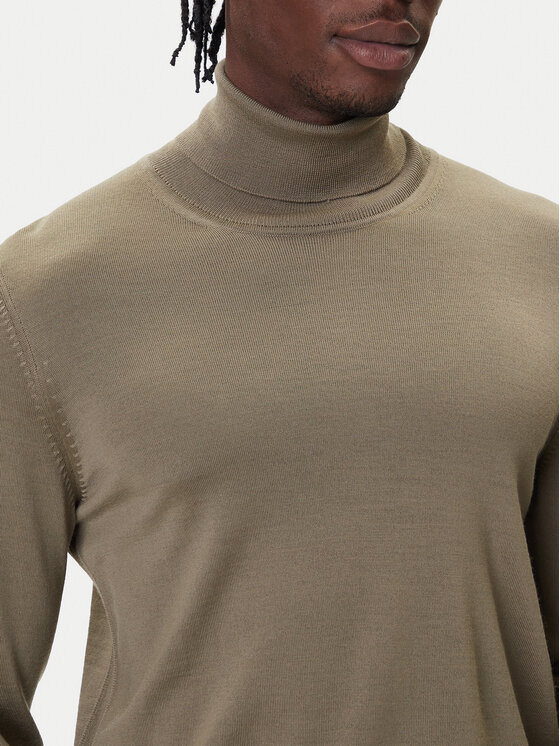 BOSS BOSS Krekls ar augstu apkakli Musso-P 50468262 Brūns Slim Fit