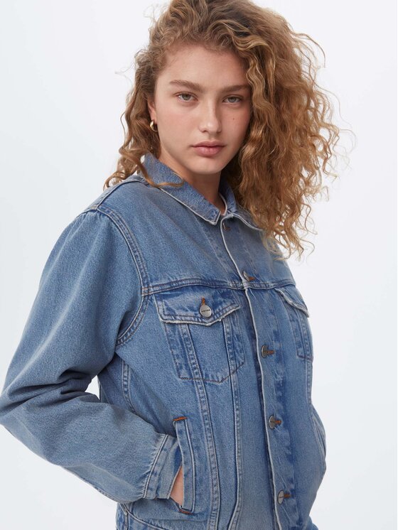 Americanos Americanos Jeansová bunda Unisex Ottawa Modrá Slim Fit