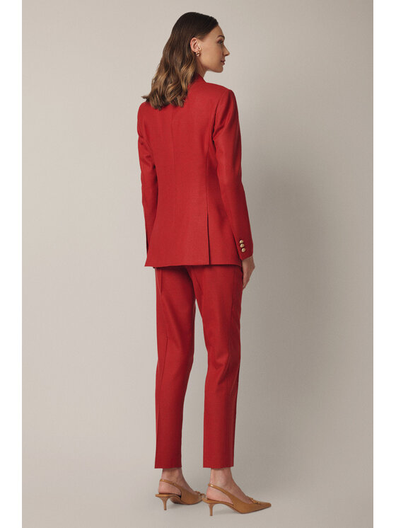 Lancerto Lancerto Marynarka Blera MA073225000008 Czerwony Slim Fit