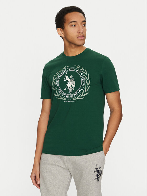 U.S. Polo Assn. T-krekls MUP3641 Zaļš Regular Fit