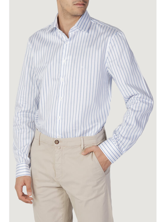 Calvin Klein Calvin Klein Camicia TWILL STRIPE FITTED Blu Fitted Fit