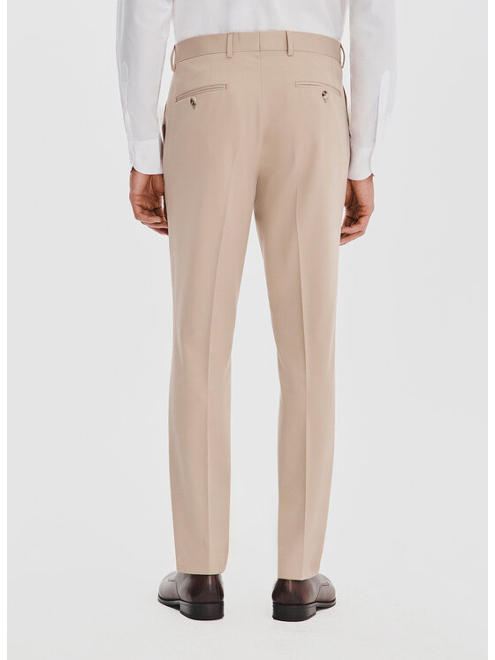 Pako Lorente Pako Lorente Spodnie garniturowe P25WF-6G-015 Beżowy Slim Fit