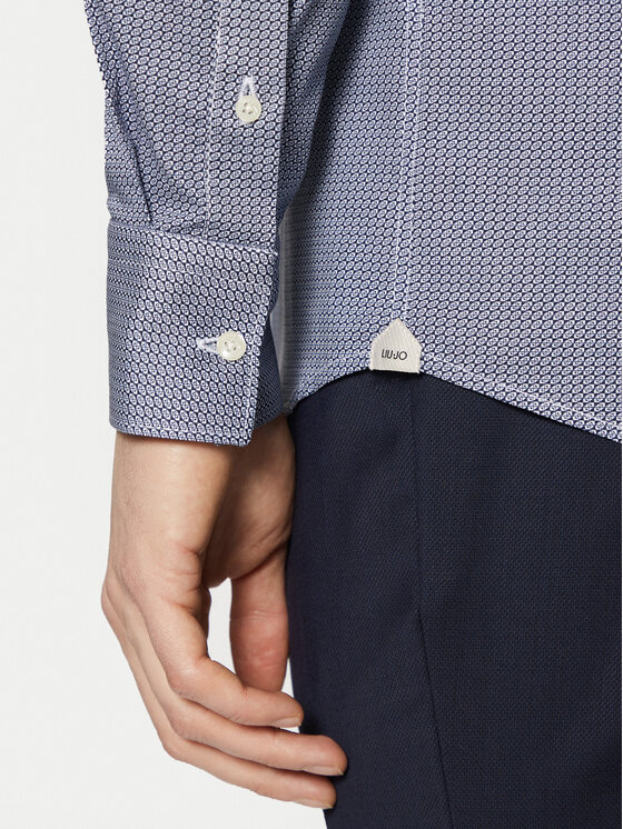 Liu Jo Liu Jo Риза QA5114 T4354 Тъмносин Slim Fit