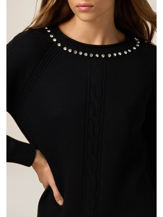 Oltre Oltre Maglione M320J105251N033 Nero Regular Fit