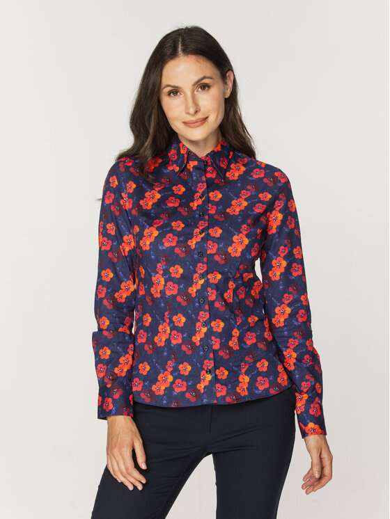 Willsoor Willsoor Koszula 61334 Granatowy Regular Fit