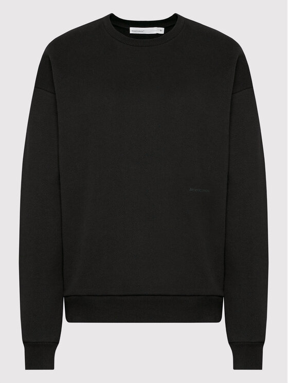 Americanos Americanos Mikina Unisex Portland Crewneck Černá Relaxed Fit