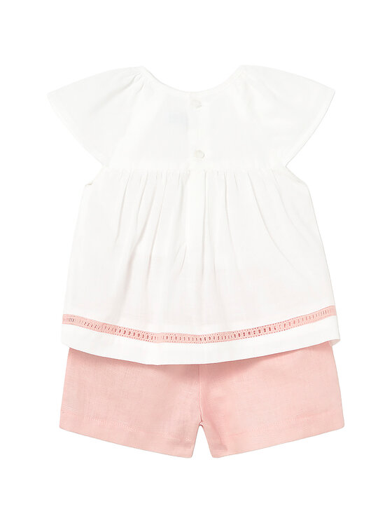 Mayoral Mayoral Set Bluse und Sportshorts 1212 Rosa Regular Fit