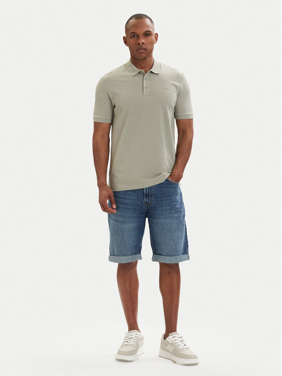 HUGO HUGO Polo Donos222 50466182 Gaiši zaļa Regular Fit