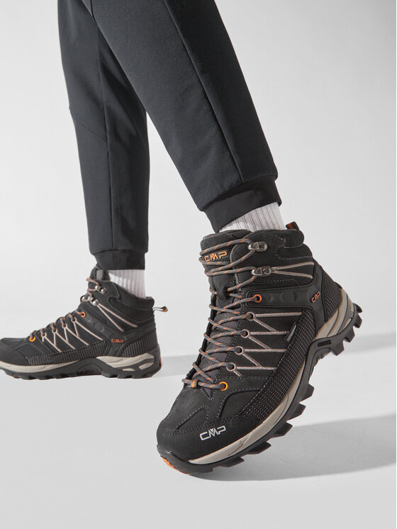 Schwarz Trekkingschuhe Mid Rigel Trekking Shoes CMP 3Q12947 Wp
