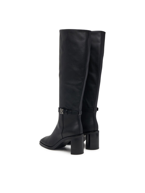 Calvin Klein Calvin Klein Ratsasaapad Block Heel High Boot Lth Hdw HW0HW03178 Must