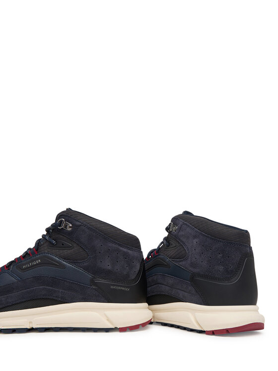 Tommy Hilfiger Tommy Hilfiger Sneakersy Hilfiger Wp Mix Chukka Runner FM0FM06022 Tmavomodrá