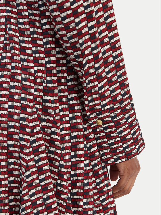 Tommy Hilfiger Tommy Hilfiger Košeľové šaty WW0WW48629 Bordová Regular Fit