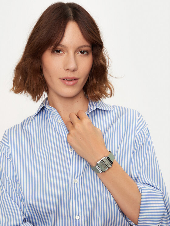 Casio Casio Hodinky A100WEF-3AEF Stříbrná