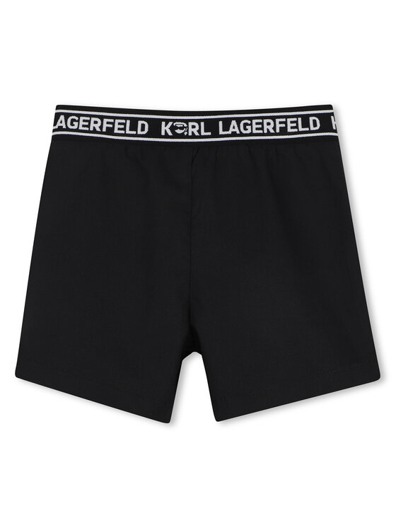 Karl Lagerfeld Kids Karl Lagerfeld Kids Komplektas: marškiniai ir sportiniai šortai Z31077 Juoda Regular Fit