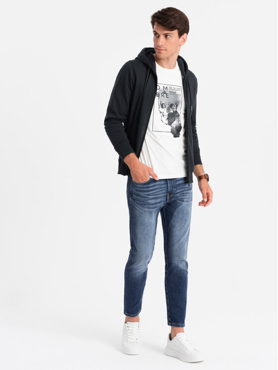Ombre Ombre Mikina OM-SSBZ-0160 Černá Regular Fit