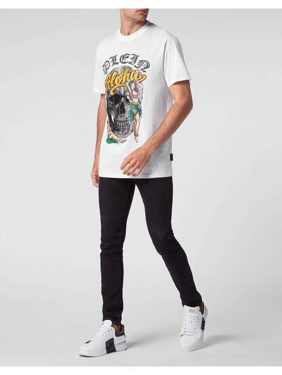 PHILIPP PLEIN PHILIPP PLEIN T-Shirt 1225 Bílá Regular Fit