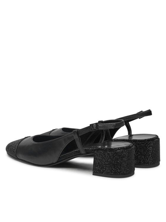 Tory Burch Tory Burch Γοβάκια Cap-Toe Pave Singback Pump 160256 Μαύρο