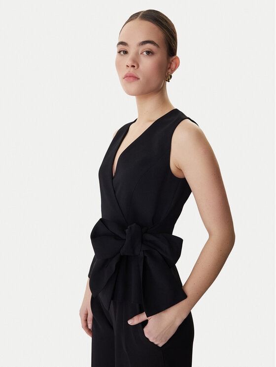Marella Marella Kamizelka garniturowa Lirica 2613161043 Czarny Regular Fit