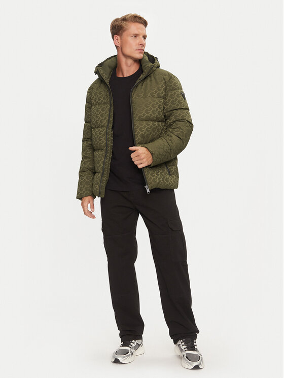 Guess Guess Dūnu jaka M4BL42 WG9L2 Zaļš Regular Fit