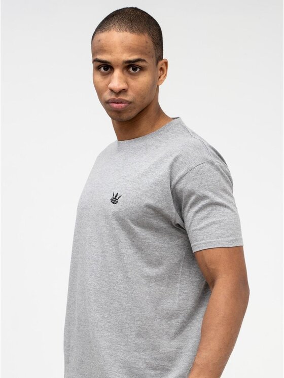 Jigga Wear Jigga Wear T-Shirt Koszulka Z Krótkim Rękawem Jigga Wear Mini Crown Szara M Szary Regular Fit