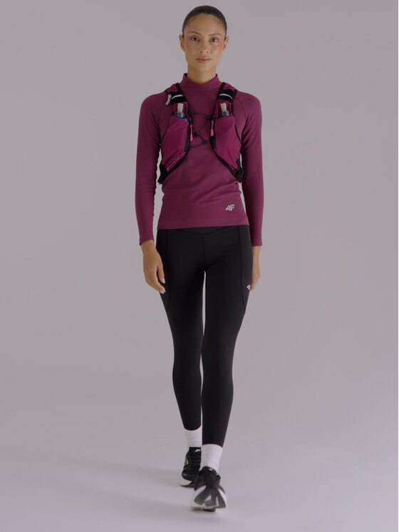 4F 4F Legginsy INBETWEEN TRAIL Czarny Slim Fit
