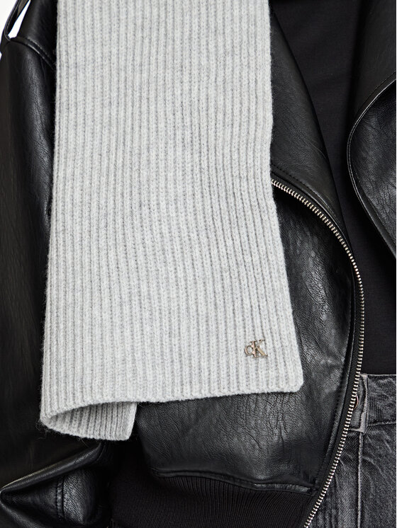 Calvin Klein Calvin Klein Sál Ck Metal Wool Rib Scarf LV04D8056G Szürke