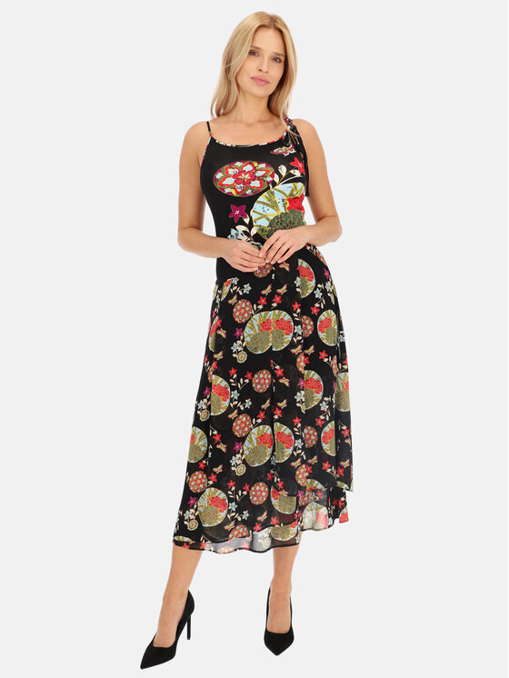 Potis & Verso Potis & Verso Sukienka letnia Sonata Czarny Regular Fit