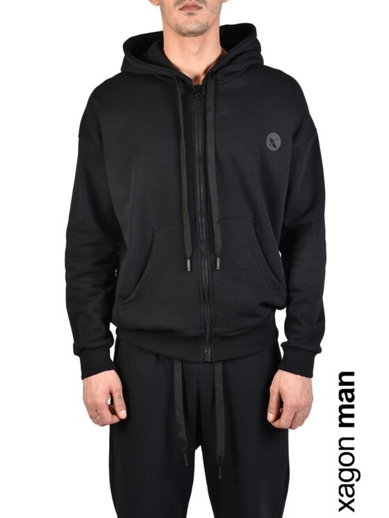 Xagon Xagon Felpa MDAWS6 | Fleece Nero Regular Fit