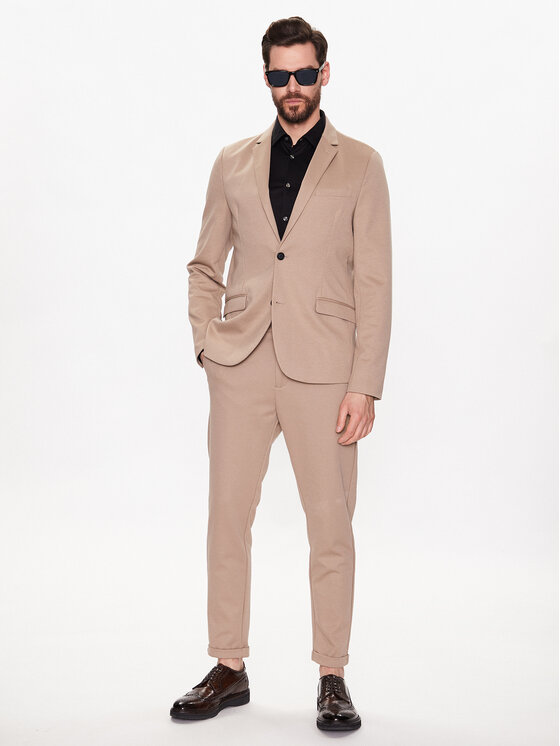 Lindbergh Lindbergh Chinosy 30-01007A Beżowy Slim Fit
