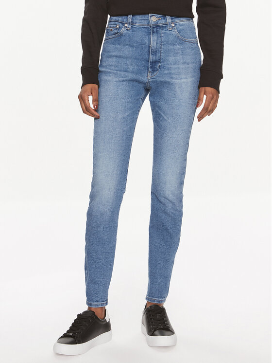 Tommy Jeans Tommy Jeans Traperice Sylvia DW0DW17591 Plava Skinny Fit