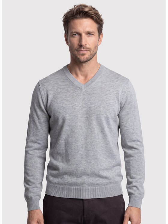 Pako Lorente Pako Lorente Sweter P26WN-2X-010 Szary jasny Straight Fit