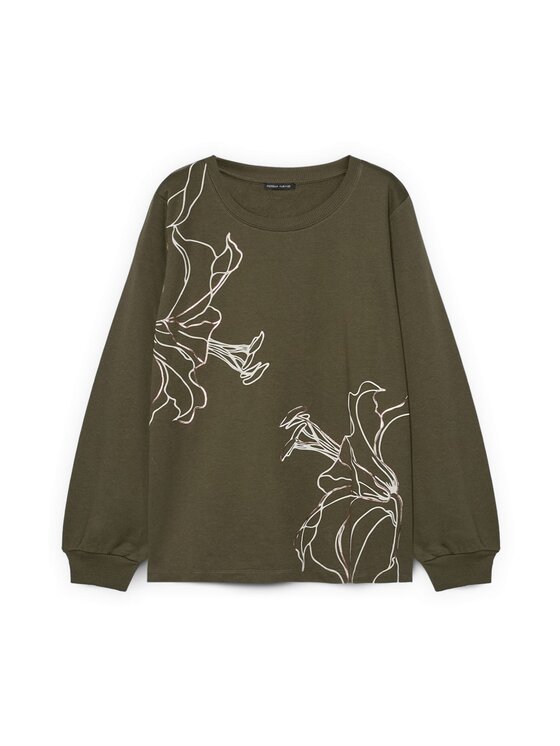 Fiorella Rubino Fiorella Rubino Felpa G802L008737N035 Verde Regular Fit