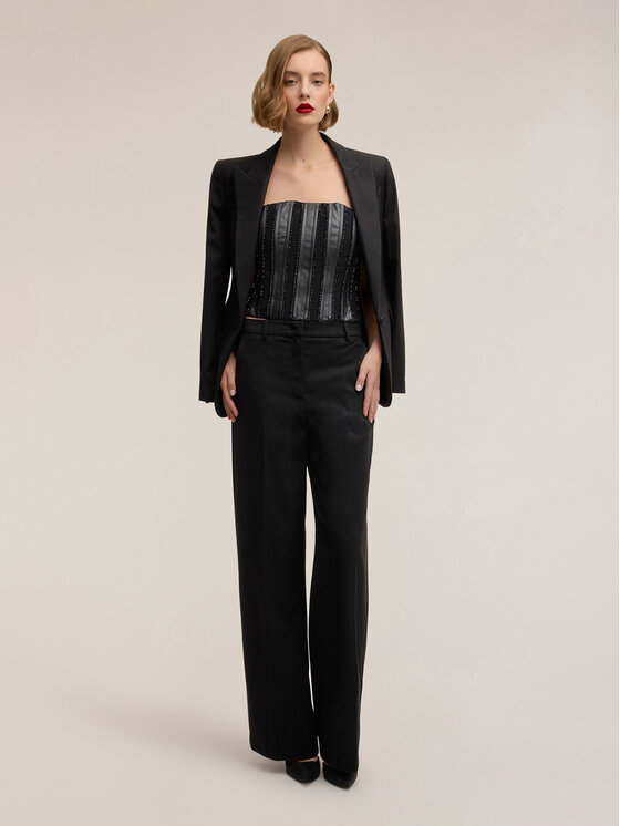 Motivi Motivi Top D772Q000501N033 Nero Slim Fit