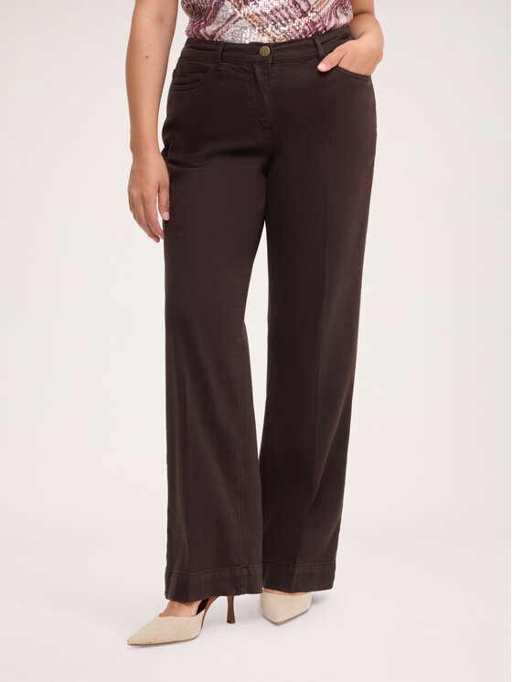 Fiorella Rubino Fiorella Rubino Spodnie materiałowe P725T005405N022 Brązowy Flare Fit