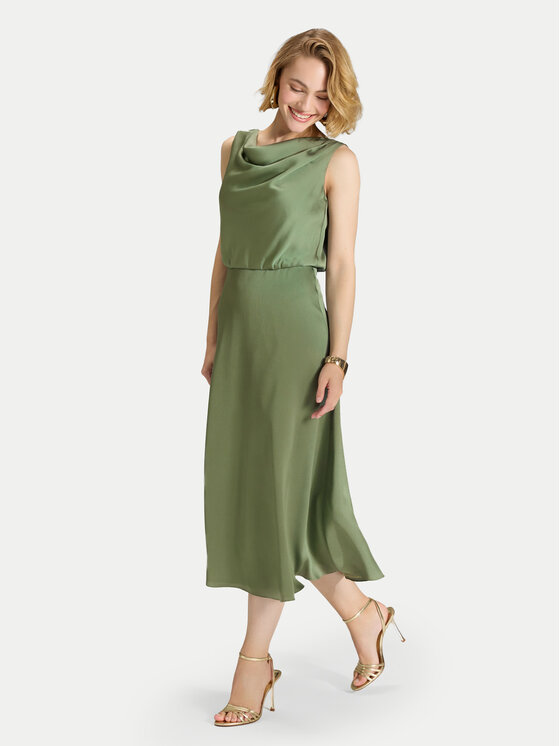 Swing Swing Rochie cocktail 5AK04900 Verde Regular Fit