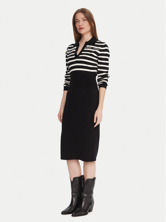 Liu Jo Liu Jo Trikotažinė suknelė TF5215 MS63L Juoda Regular Fit