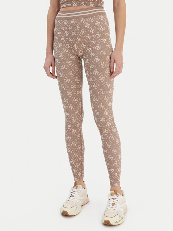 Guess Guess Legíny V5BB13 K2000 Hnědá Slim Fit