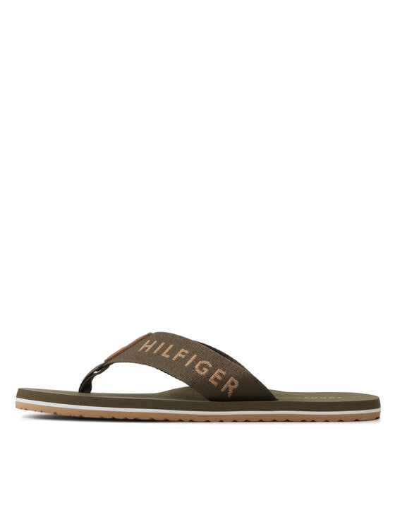 Tommy Hilfiger Tommy Hilfiger Varbavahesandaalid Print Beach Sandal FM0FM04618 Khakivärviline
